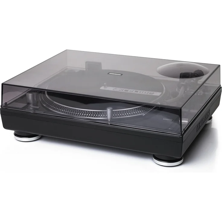 Reloop RP-7000-8000 Abdeckhaube – Klappbarer Acryl Plattenspieler Staub- und Schmutzschutz, passgenau für Reloop RP-7000-8000 (transparent schwarz)