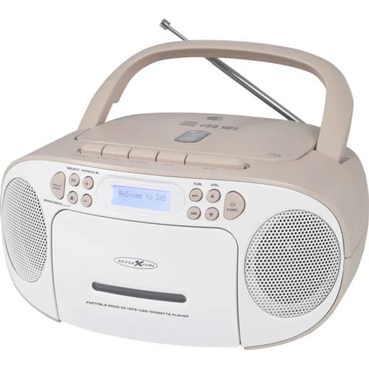 Reflexion CD-Radio DAB+, DAB, UKW AUX, CD, DAB+, Kassette, UKW, USB Weiß, Pink
