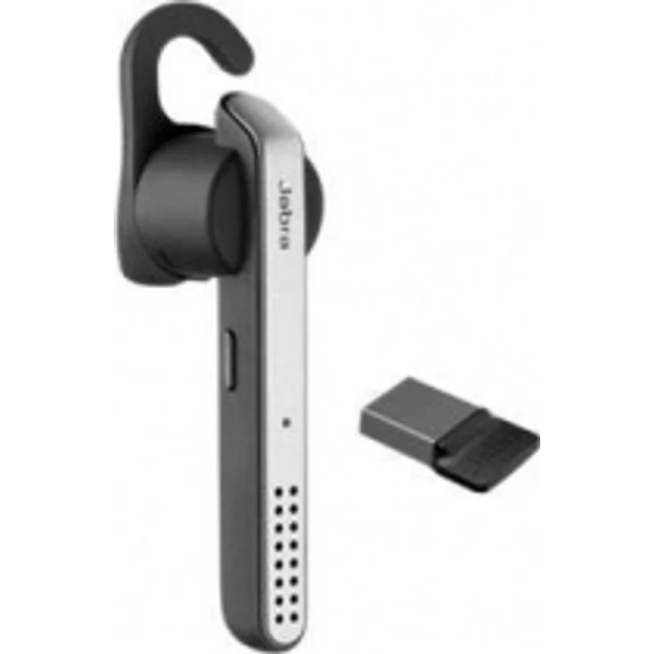 Jabra Stealth UC MS Bluetooth-Mono-Headset für PC-Handy, Noise-Cancellation, engl. Sprachsteuerung, Multimedia-Musik-GPS-Streaming, Skype for Business-zertifiziert, anthrazit-silber – Bild 3