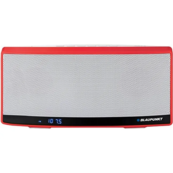 Blaupunkt BT10RD Tragbar Bluetooth Lausprecher Sprecher mit NFC, Radio, MP3-Player Micro SD (32GB), Akku 1300mAh, Powerbank LCD-Display