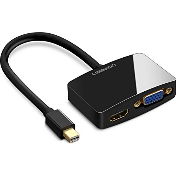 Ugreen 10439 Mini DisplayPort HDMI + VGA (D-Sub) Schwarz Videokabel-Adapter (10439)