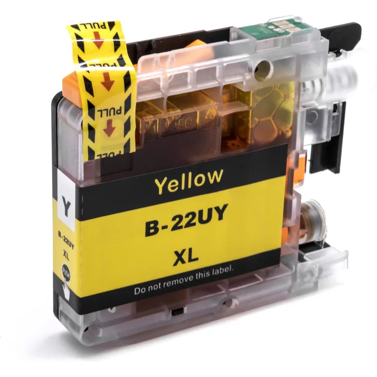 vhbw Tintenpatrone gelb wie Brother LC-22U Y, LC-22UY, LC-22UY XL, LC-22UYXL, LC22UY - Druckerpatrone + Chip
