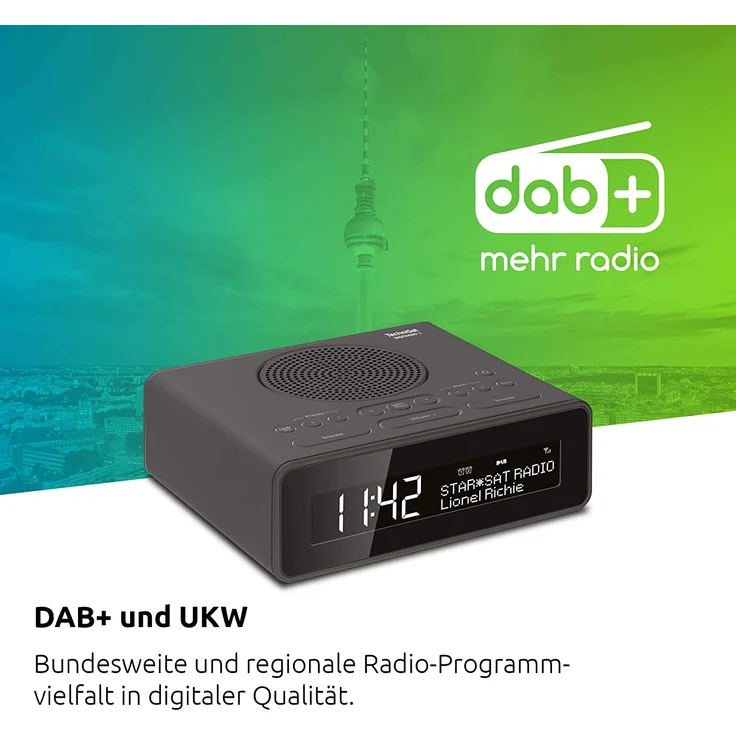 TechniSat Digitradio 51 Radiowecker mit Wecker, LCD-Display, schwarz – Bild 6