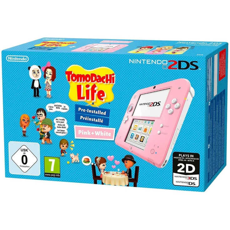 Nintendo 2DS Pink 256MB & 4GB Speicherkarte Bundle inkl. Tomodachi Life – Bild 1
