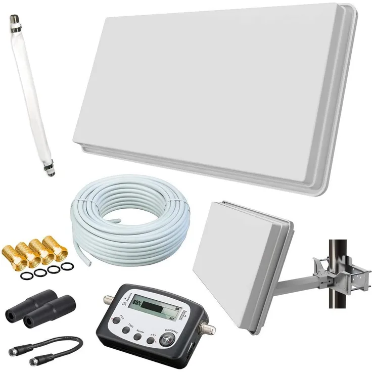 Selfsat Flachantenne HD Sat Anlage (Kabel, Fensterhalterung, Sat-Finder)