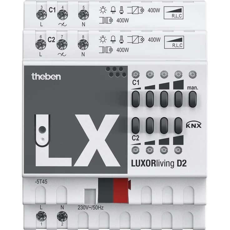 Universal-Dimmaktor LUXORliving 2-fach D2 (4800470)