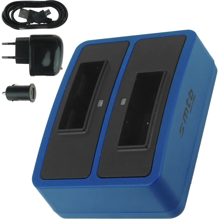 Dual-Ladegerät (Netz+Kfz+USB) für NP-BX1 / Sony Action Cam FDR-X1000V, X3000R / HDR-AS200V, AS100V, AS50, AS30(V), AS10... s. Liste