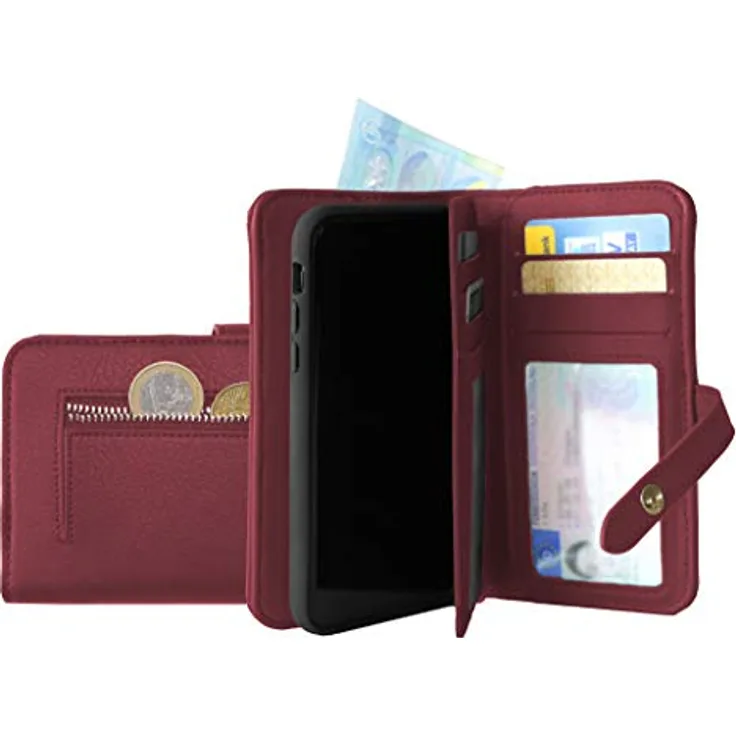 KMP GREEN UP Portemonnaie - Prime für iPhone XS, Kirschrot