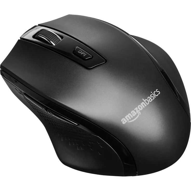 AmazonBasics - Ergonomische kabellose Maus - DPI einstellbar - Schwarz – Bild 1