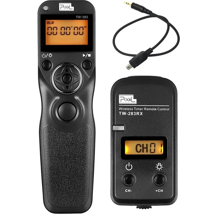 Pixel Pro 2.4GHz LCD Kabelloser Timer-Fernauslöser TW283-DC2 Kabellos Fernauslöser für Nikon Df D5600 D3100 D3200 D3300 D5000 D5100 D5200 D5300 D5500 D90 D7000 D7100 D7200 D600 D610 D750 Coolpix P7700 P7800 Coolpix A