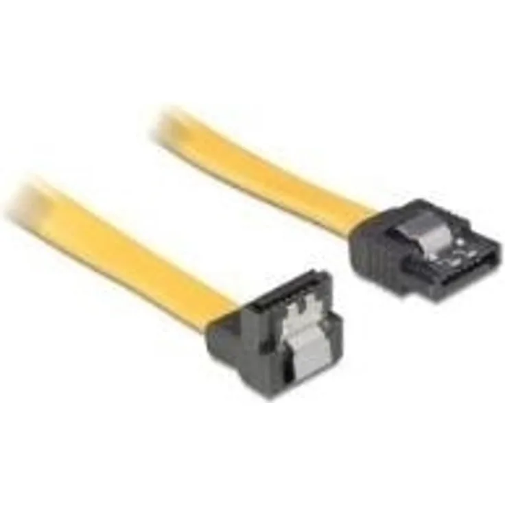 DeLOCK - Serial ATA-Kabel - Serial ATA 150/300 - Serial ATA, 7-polig - Serial ATA, 7-polig - 1,0m - 90-Grad-Anschluss, verriegelt (82485)