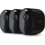 Arlo Pro 4 Spotlight VMC4350B WLAN Überwachungskameras, Kabellos, Innen / Aussen, 2K, Farbnachtsicht, Bewegungsmelder, 6 Monate Akku, 2-Wege Audio, direkte WLAN Verbindung, kein Hub benötigt, Schwarz
