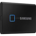 Samsung T7 Touch MU-PC2T0K - Solid-State-Disk - verschlüsselt - 2 TB - extern (tragbar) - USB 3.2 Gen 2 (USB-C Steckverbinder) - 256-Bit-AES - Schwarz (MU-PC2T0K/WW)