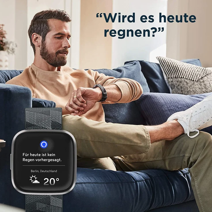 Fitbit Versa 2 Special Edition Smartwatch Unisex, Einheitsgröße, Rauchgrau – Bild 5