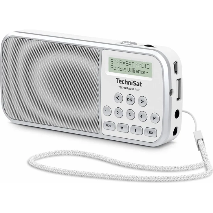 TechniSat Techniradio RDR Tragbares Radio, LCD-Display, weiß – Bild 1