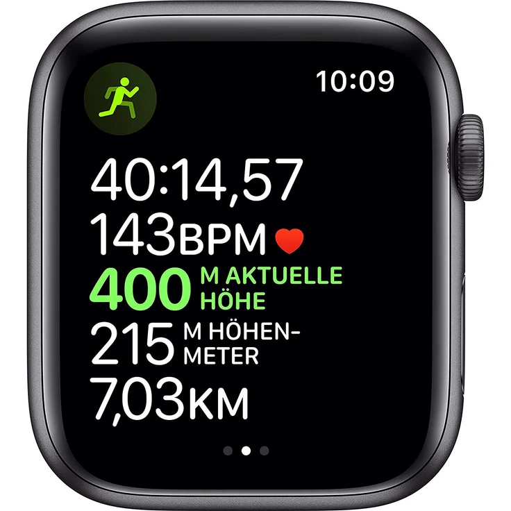 Apple Watch Series 5 Smartwatch GPS + LTE, Unisex, 44mm, Aluminiumgehäuse, Sportarmband, Grau – Bild 4