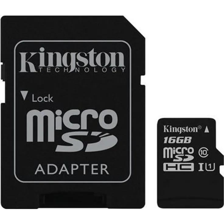 Kingston SDCS-16GB MicroSD Canvas Select Geschwindigkeiten der Klasse 10 UHS-I bis zu 80 MB-s Lesezugriff (mit SD-Adapter)- Erwecken Sie HD-Videos zum Leben