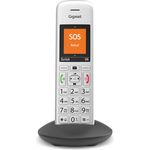 Gigaset E390HX schnurloses Senioren DECT Universalmobilteil für den drahtlosen Betrieb an Routern, sichere Bedienung dank großer Tasten, SOS-Funktion und großes Farbdisplay, VoIP-Telefon, schwarz, silber