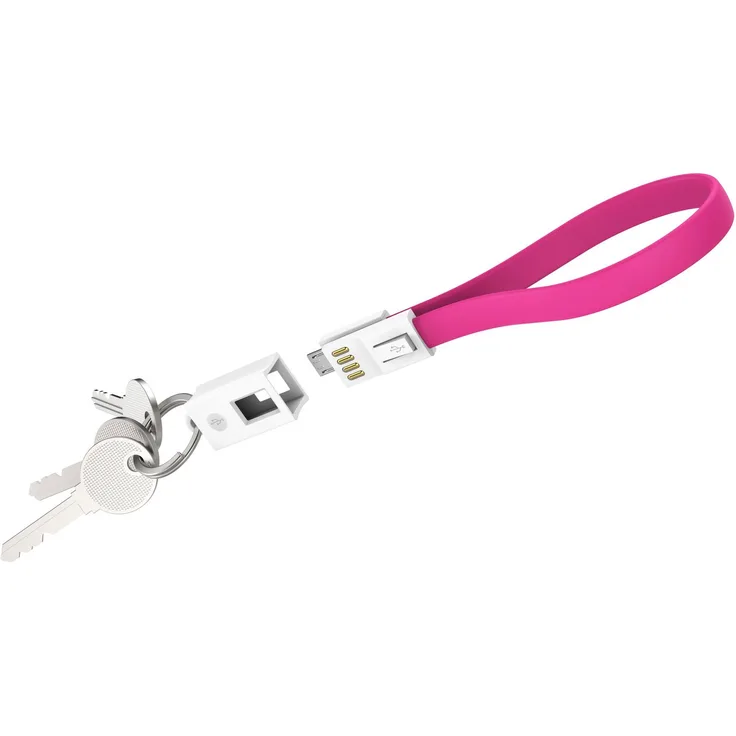 XLAYER Kabel Colour Line Key Cable Micro USB 0.2m Pink