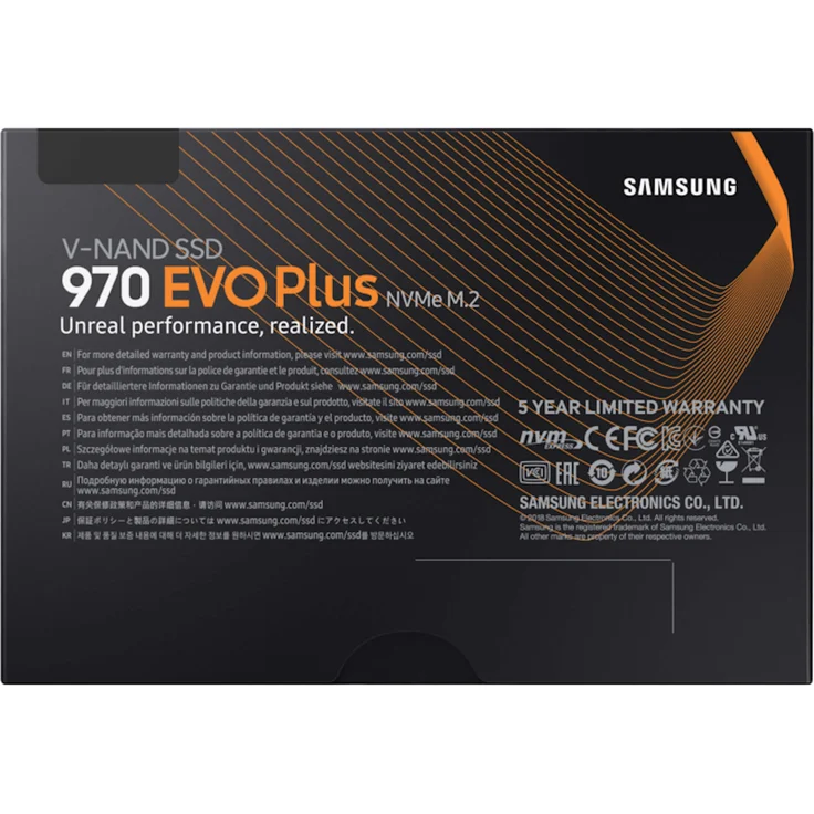 Samsung 970 EVO Plus MZ-V7S250BW - Solid-State-Disk - verschlüsselt - 250 GB - intern - M.2 2280 - PCI Express 3.0 x4 (NVMe) - Puffer: 512 MB - 256-Bit-AES - TCG Opal Encryption (MZ-V7S250BW) – Bild 5