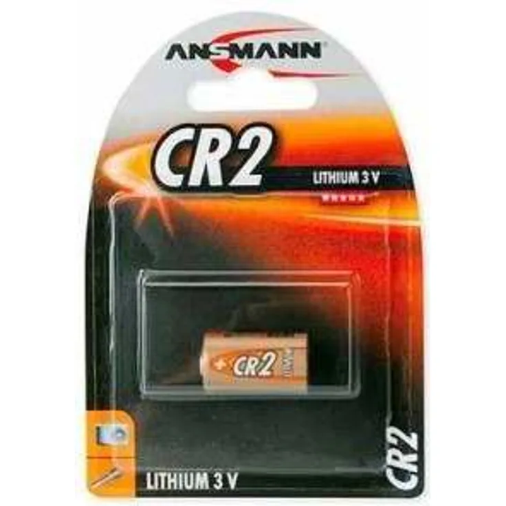 ANSMANN CR2 (3V) Lithium Photobatterie (1-er Pack) für Garagentoröffner, Alarmanlage, Funkauslöser für Kamera, Messgeräte, Klingel usw.
