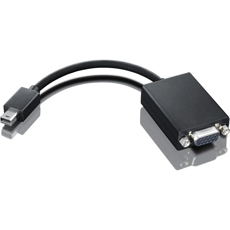 Lenovo 0A36536 Adapterkabel (Mini-Display-Port auf VGA, 20 cm) schwarz