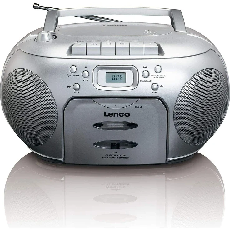 Lenco SCD-420 CD-Radio, LCD-Display, silber – Bild 3