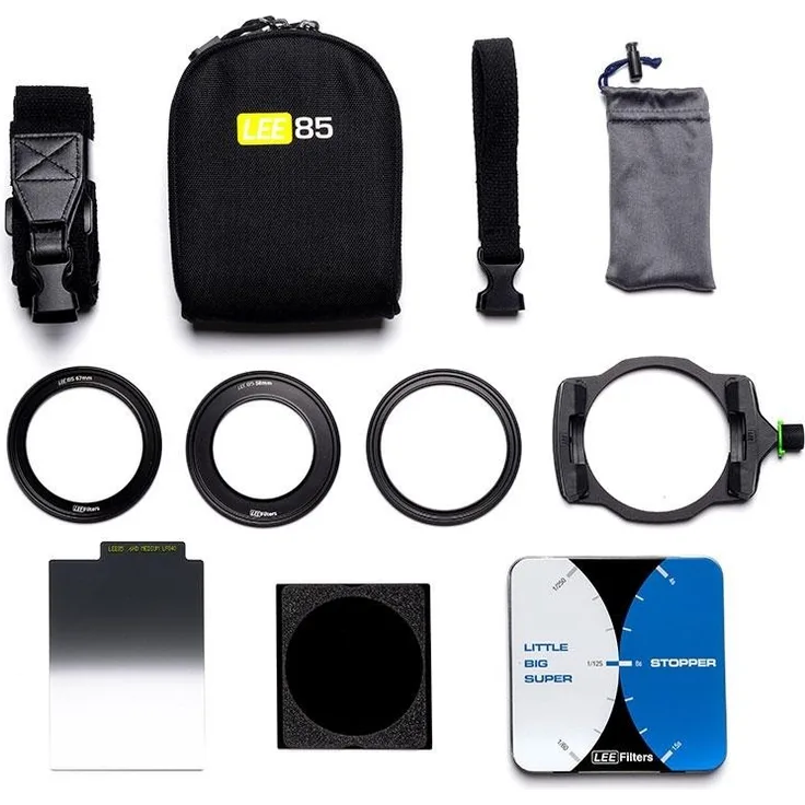 LEE FILTERS LEE Develop Kit Filterset 85 mm - komplettes Filterhalter-Set mit Objektiv-Adaptern, ND