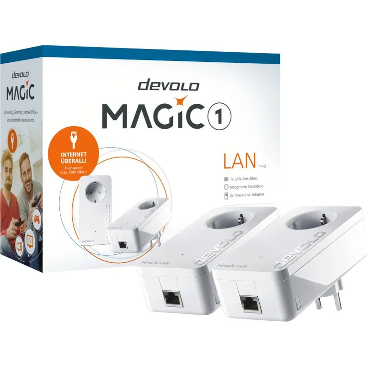devolo Magic 1 LAN Starterkit 1-1-2 (1200 Mbit/s, 2x Adapter, Powerline, Gigabit-LAN, 400m) – Bild 4