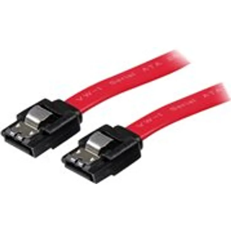 StarTech.com einrastendes SATA-Kabel - Bu/Bu - SATA-Kabel - Serial ATA 150/300 - 7-poliges SATA (W) - 7-poliges SATA (W) - 46cm - Rot - für P/N: PEXSAT31E1, SATSASBAY425, PEXSAT32, SATABAY425BK, DRW110SATBK (LSATA18)