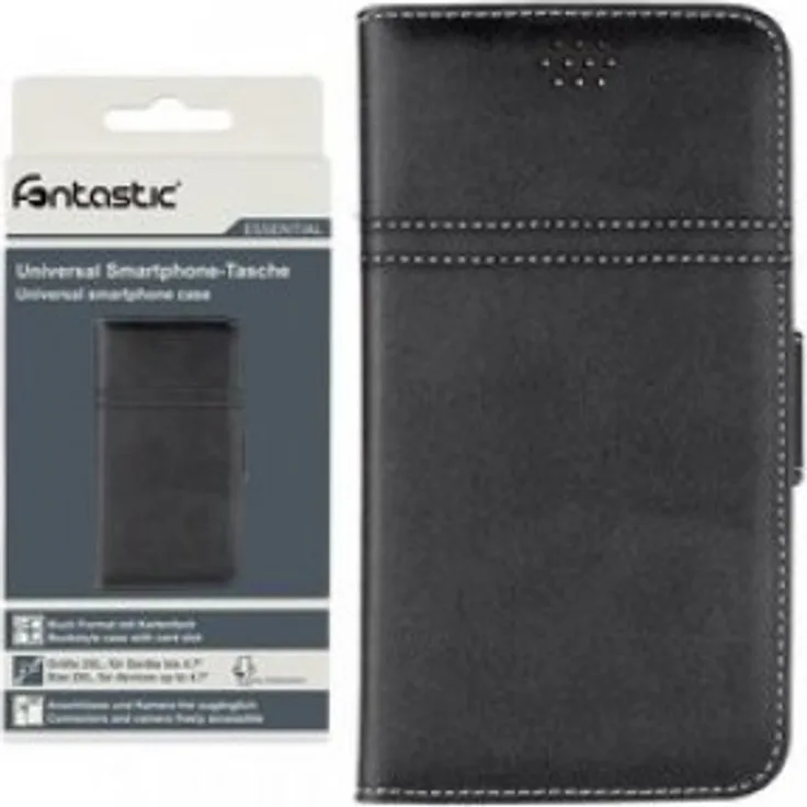 D-Parts Fontastic Essential Universal Smartphone Case Book 2XL Schwarz