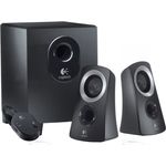 Logitech Z313 2.1 Lautsprecher-System mit Subwoofer, 50 Watt Spitzenleistung, 3.5 mm Eingang, Kopfhörerbuchse, Bedienelemente am Steuergerät, EU Stecker, PC-TV-Tablet-Handy, Schwarz