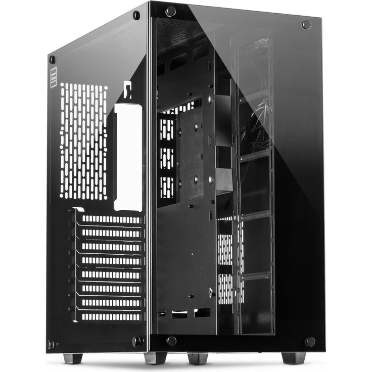 Inter-Tech C-701 Panorama Tower-Gehäuse, schwarz, Tempered Glass