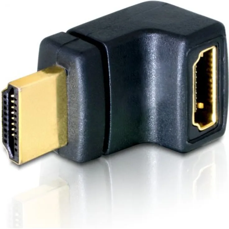 Delock Adapter HDMI Stecker > HDMI Buchse 90° oben