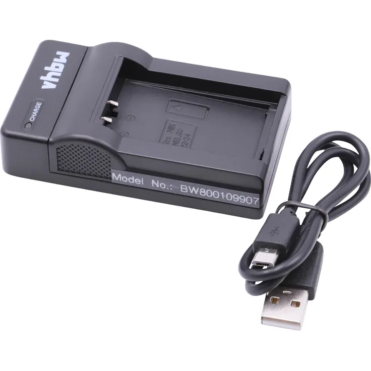 vhbw Micro USB Ladegerät Ladekabel passend für Kamera Nikon DL24-500 f-2.8-5.6.