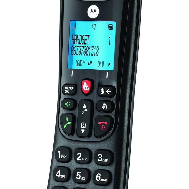 Motorola CD4001 DECT-Telefon Anrufer-Identifikation Schwarz – Bild 3