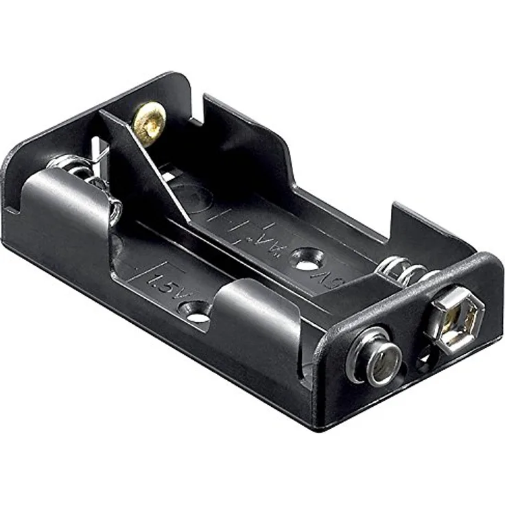 Batteriehalter für 2x Mignon AA mit Druckknopfanschluss