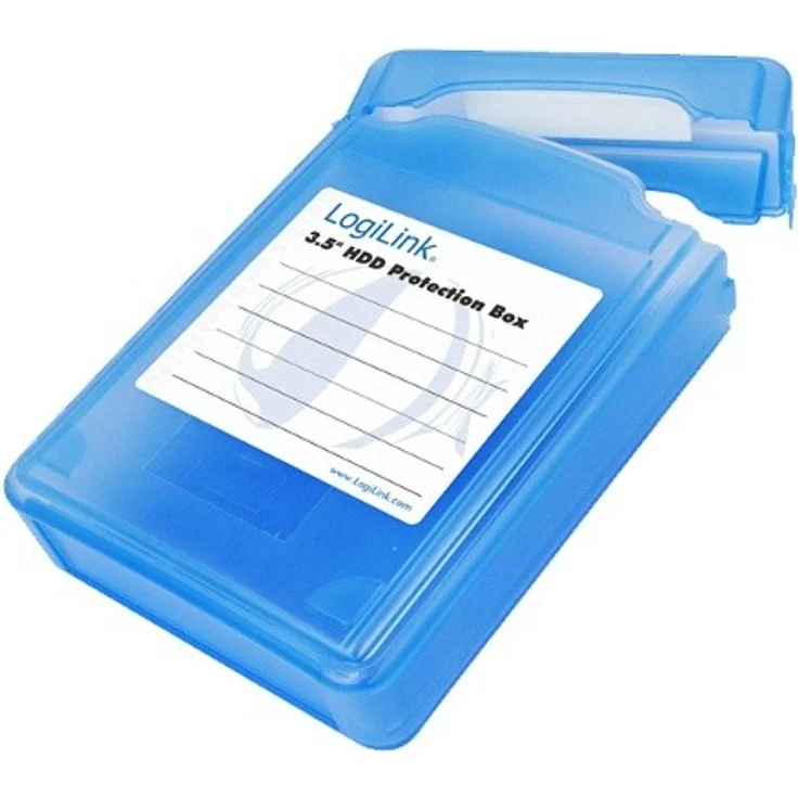 LogiLink UA0133 Festplatte Schutzhülle für 1x 8,9 cm (3,5 Zoll) HDD, blau – Bild 1