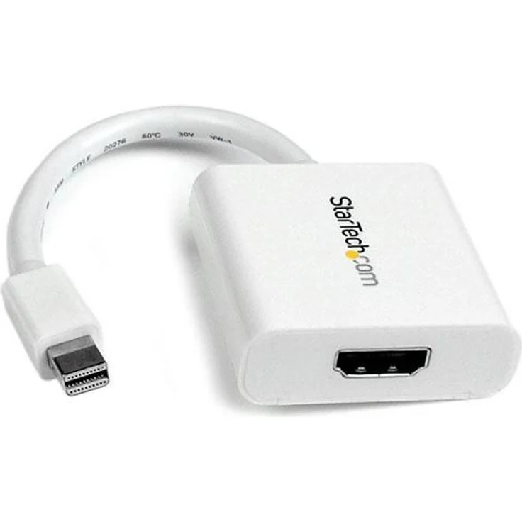 StarTech.com Mini DisplayPort auf HDMI Adapter, mDP zu HDMI (Stecker-Buchse) Konverter, 1920x1200, Weiß – Bild 1