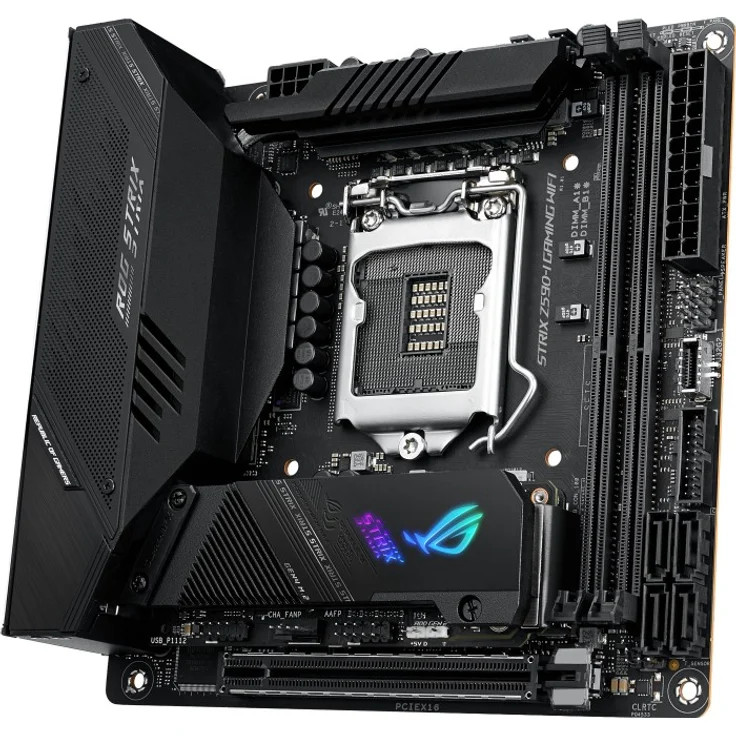 ASUS ROG STRIX Z590-I GAMING WIFI - Mini-ITX, Intel Z590, LGA 1200 (Sockel H5), Dual-channel DDR4-SDRAM (90MB1680-M0EAY0) – Bild 3