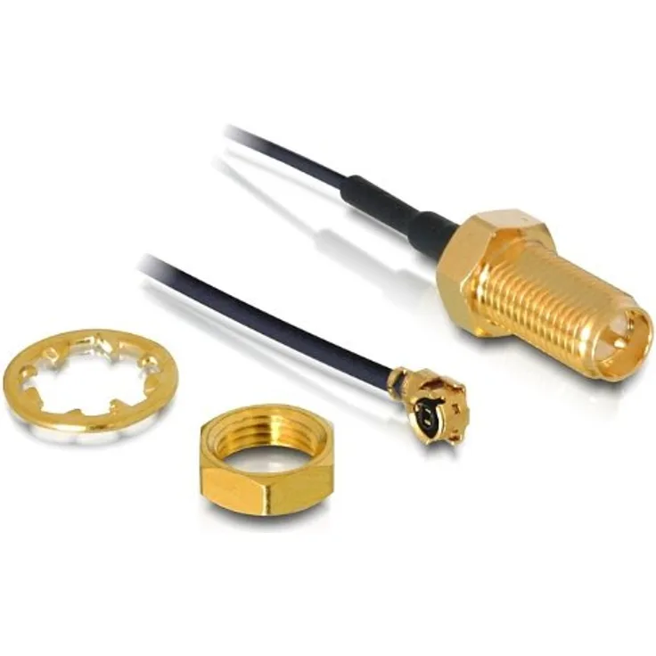 DELOCK WLANz Anschl. RP-SMA Jack z. Einb. 200mm