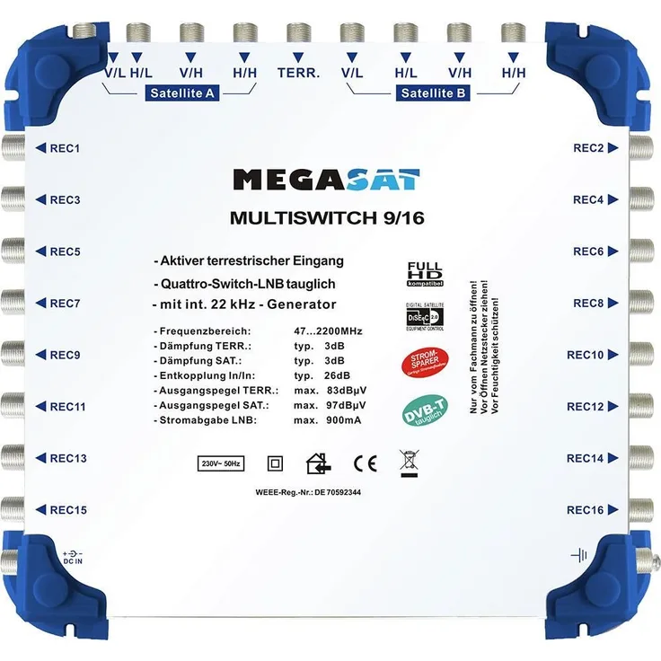 MegaSat 0600153 Profiline Multischalter 9/16