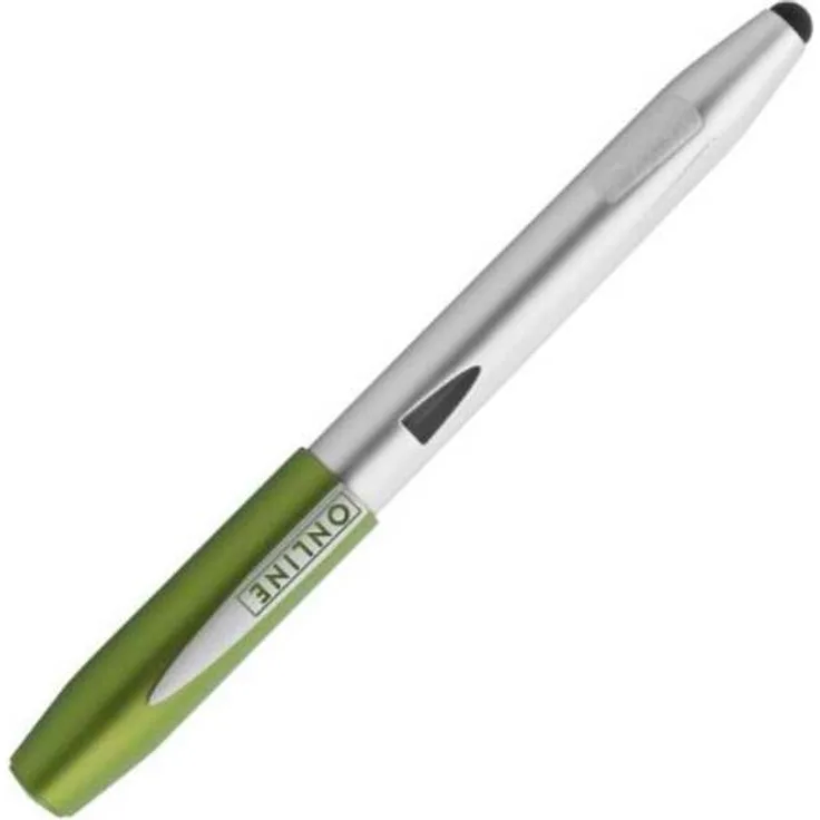Online Schreibgeräte Schreiblern-Füller Switch Starter mit stabiler Iridiumfeder A (Anfänger), mit Stylus Tip für Touchscreens, für Standardpatronen, grün