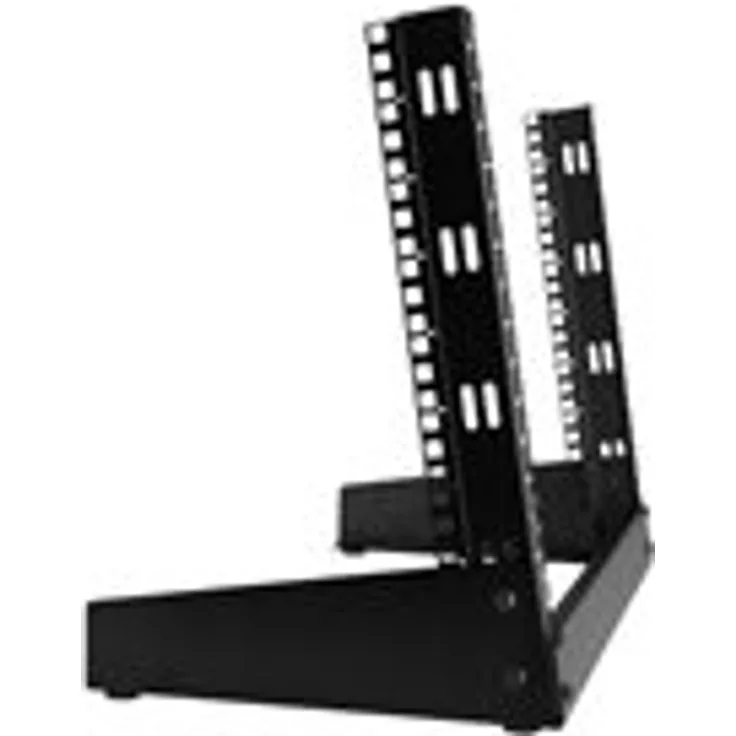 StarTech.com RK8OD Desktop Rack (8 HE, 2 Post Open Frame Rack) Schwarz