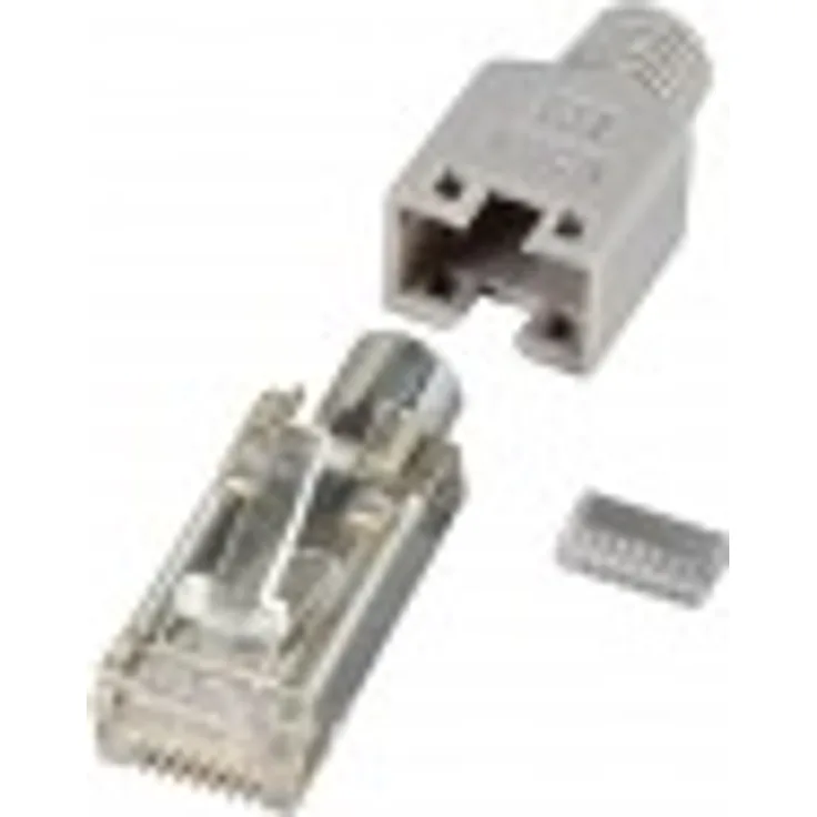 100 x Hirose TM11 RJ45 Modular CAT.5e Crimp Stecker grau