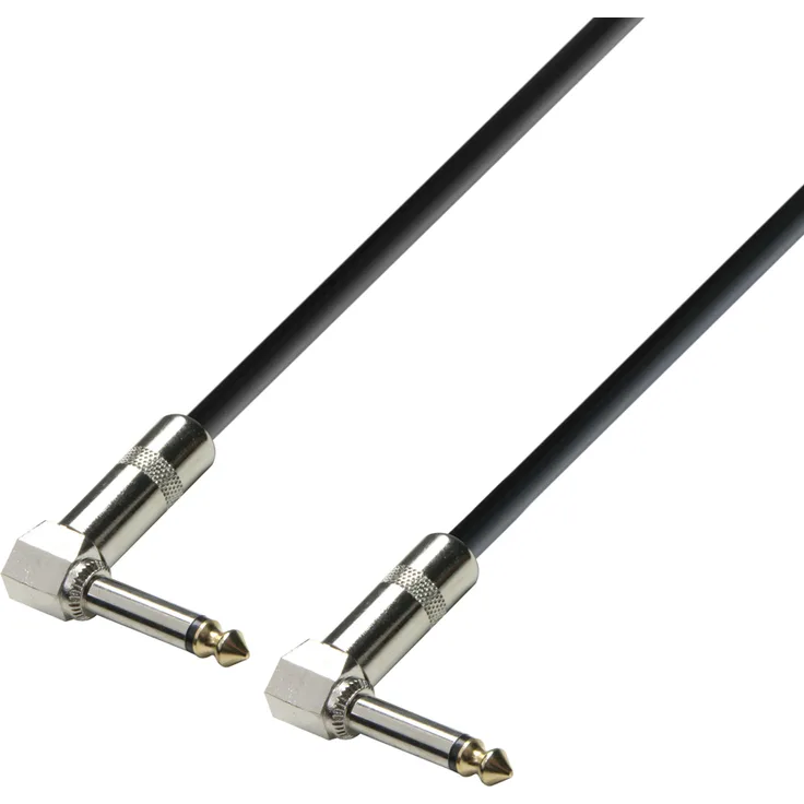K3 IRR 0060 Instrumentenkabel 6,3 mm Winkelklinke mono auf 6,3 mm Winkelklinke mono 0,6 m