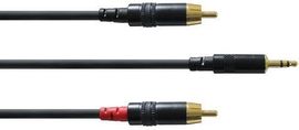Cordial CFY 1,5 WCC Y-Adapterkabel (Klinke 3,5mm stereo gold - 2x Cinch gold, Länge 1,5m)