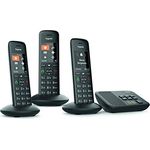 Gigaset C570A Trio 3 schnurlose Telefone mit Anrufbeantworter (Komfort mit großer Nummernanzeige, DECT-Telefone mit Farbdisplay, einfache Bedienung) schwarz