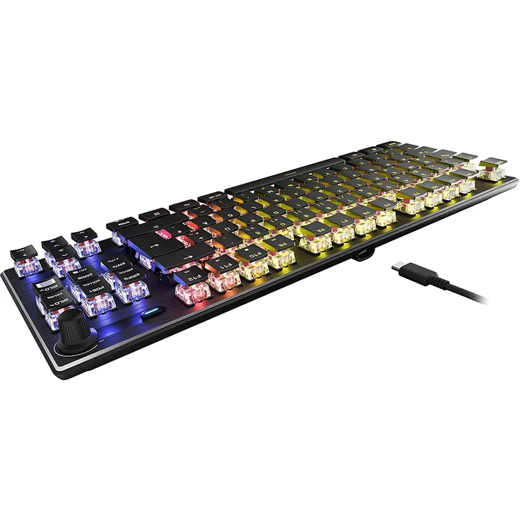 ROCCAT VULCAN TKL - Tastatur - mit Lautstärkerad - backlit - USB - QWERTZ - Deutsch - Roccat Titan Linear Switch (ROC-12-270) – Bild 3
