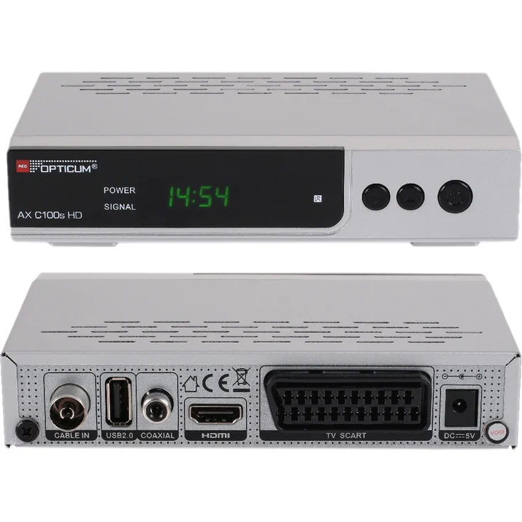 Opticum AX C100 HD ohne PVR, DVB-C, HDMI, EPG, silber – Bild 3